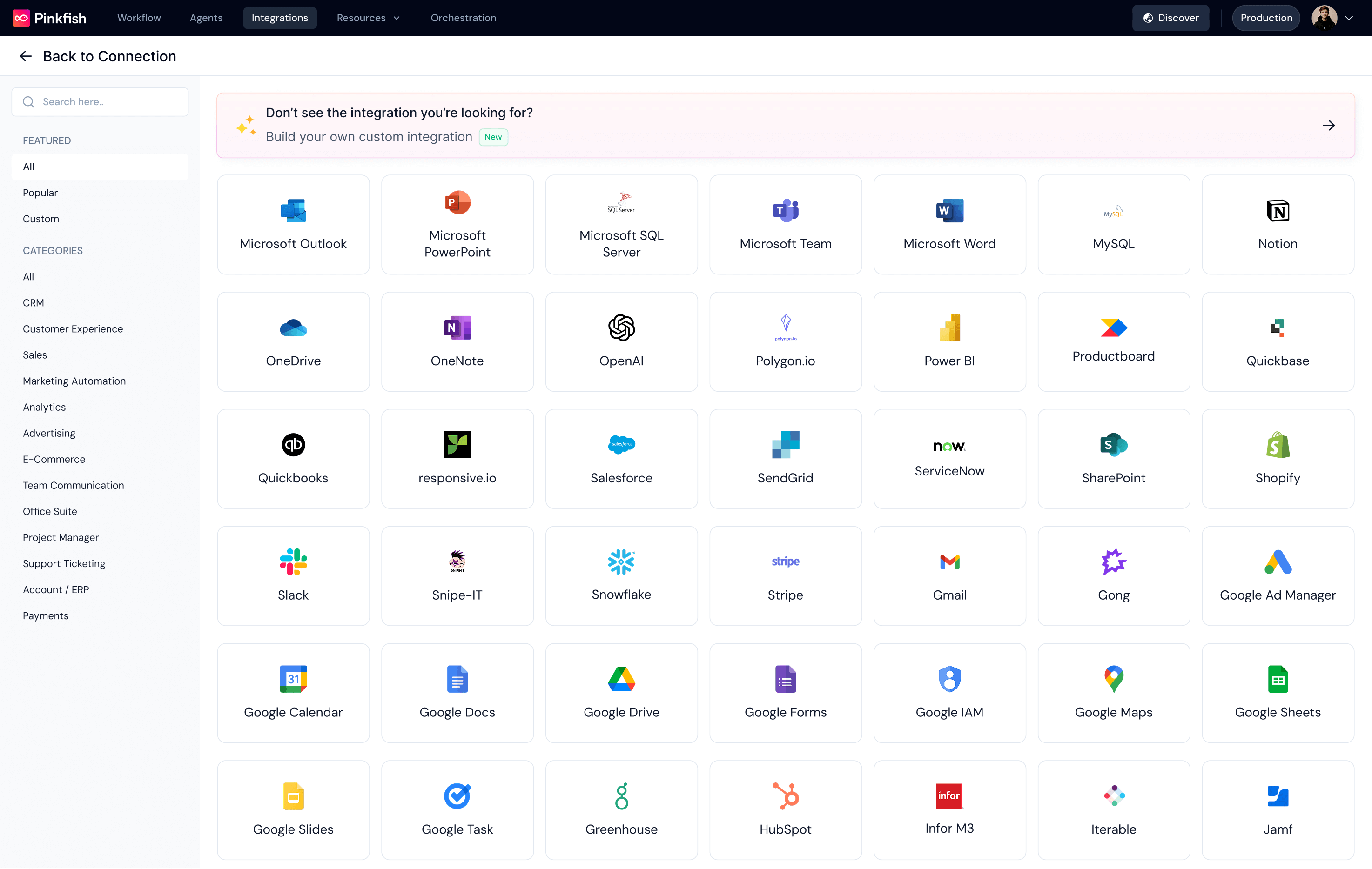 Agent to automatically build workflows - Main product screenshot demonstrating key features and user interface