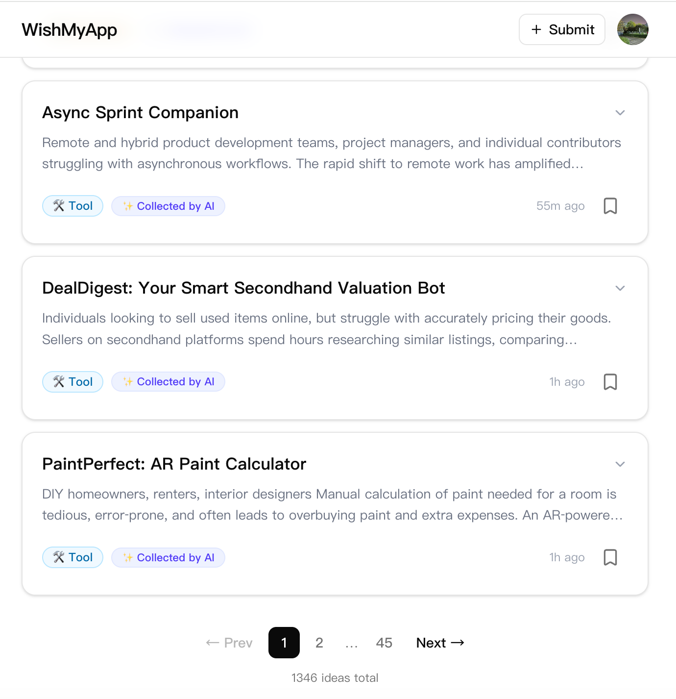 WishMyApp.com — Find your next app idea gallery image