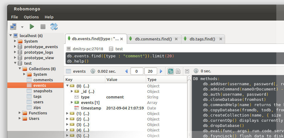 RoboMongo gallery image