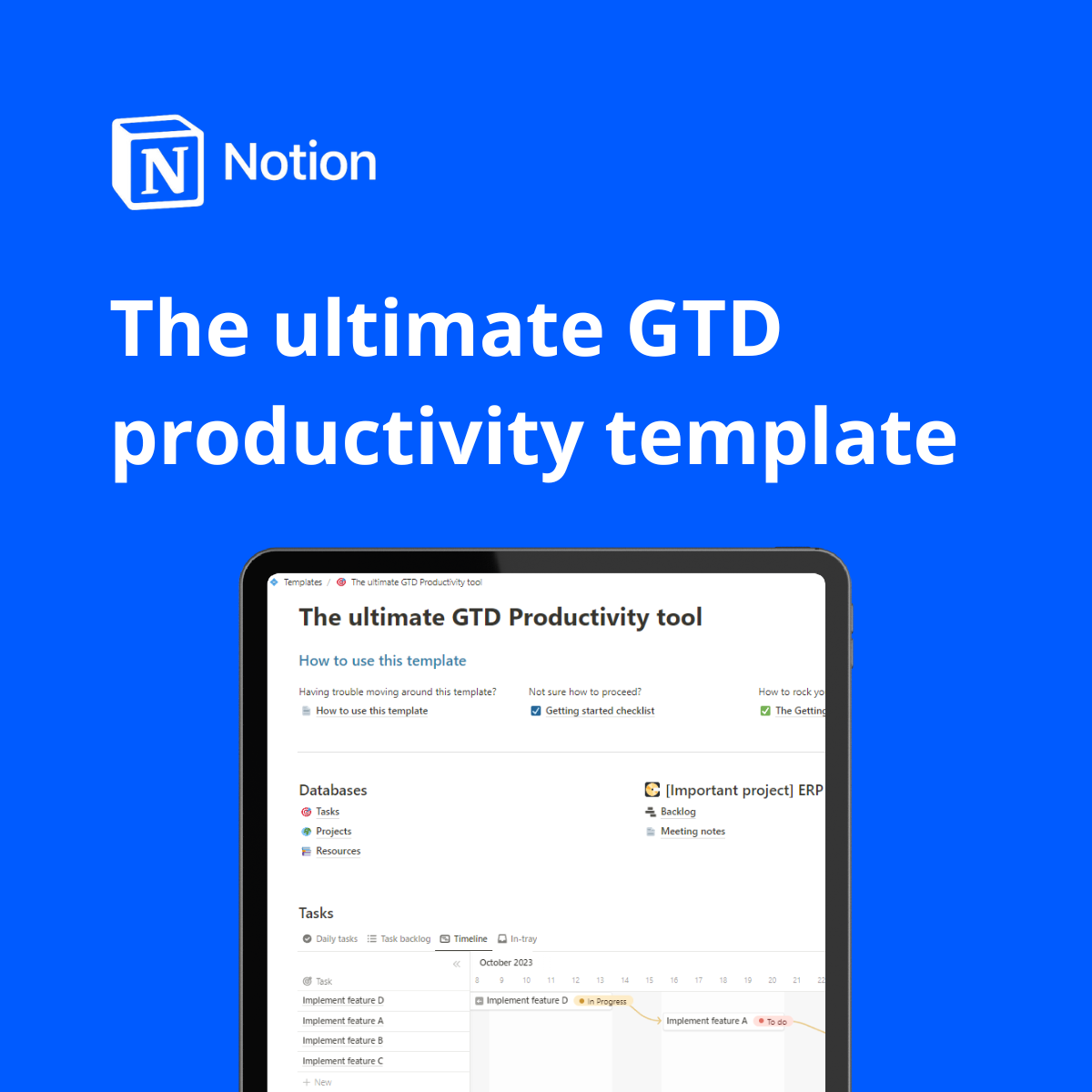 The ultimate GTD productivity template