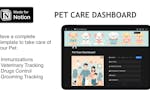 Notion Template - Pet Care Dashboard image