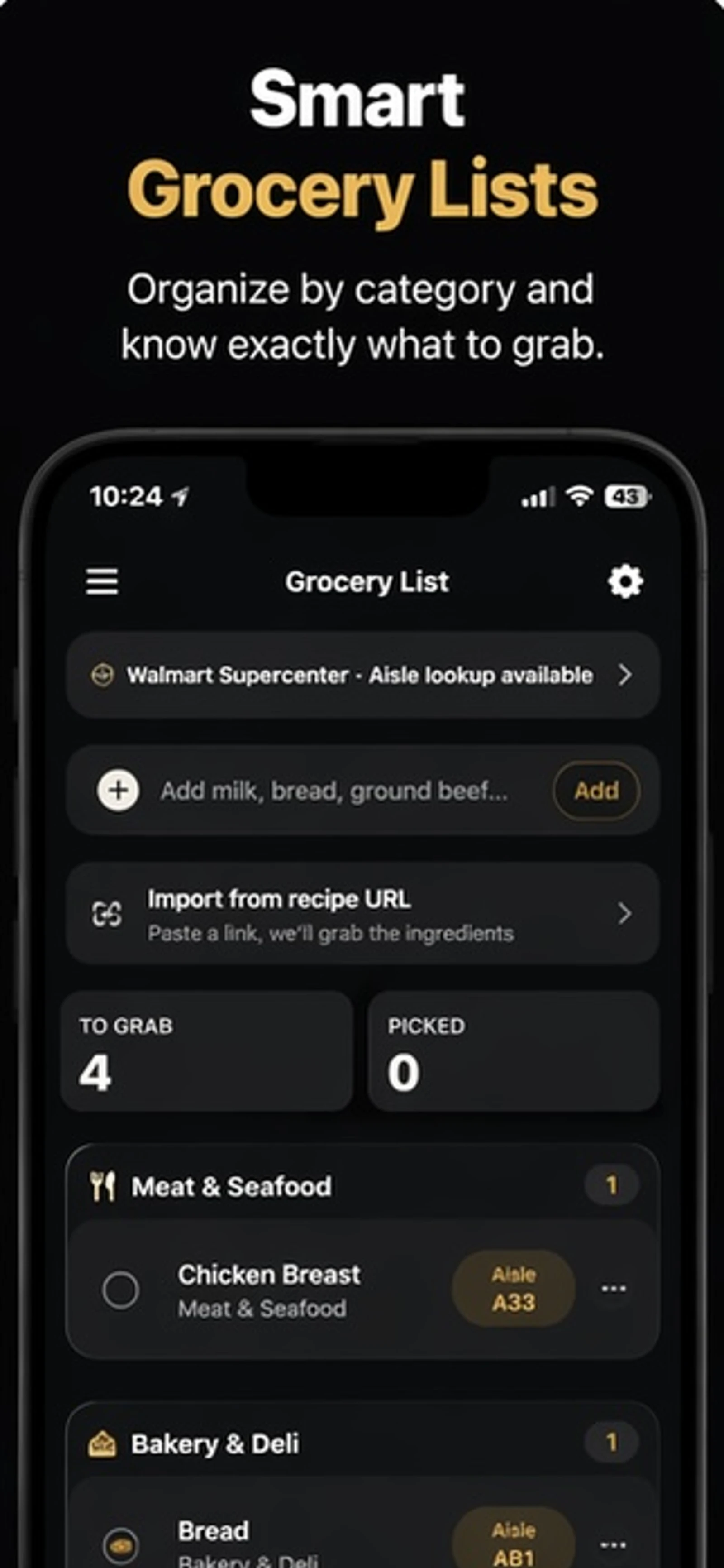 Cartly: Grocery List App screenshot 1