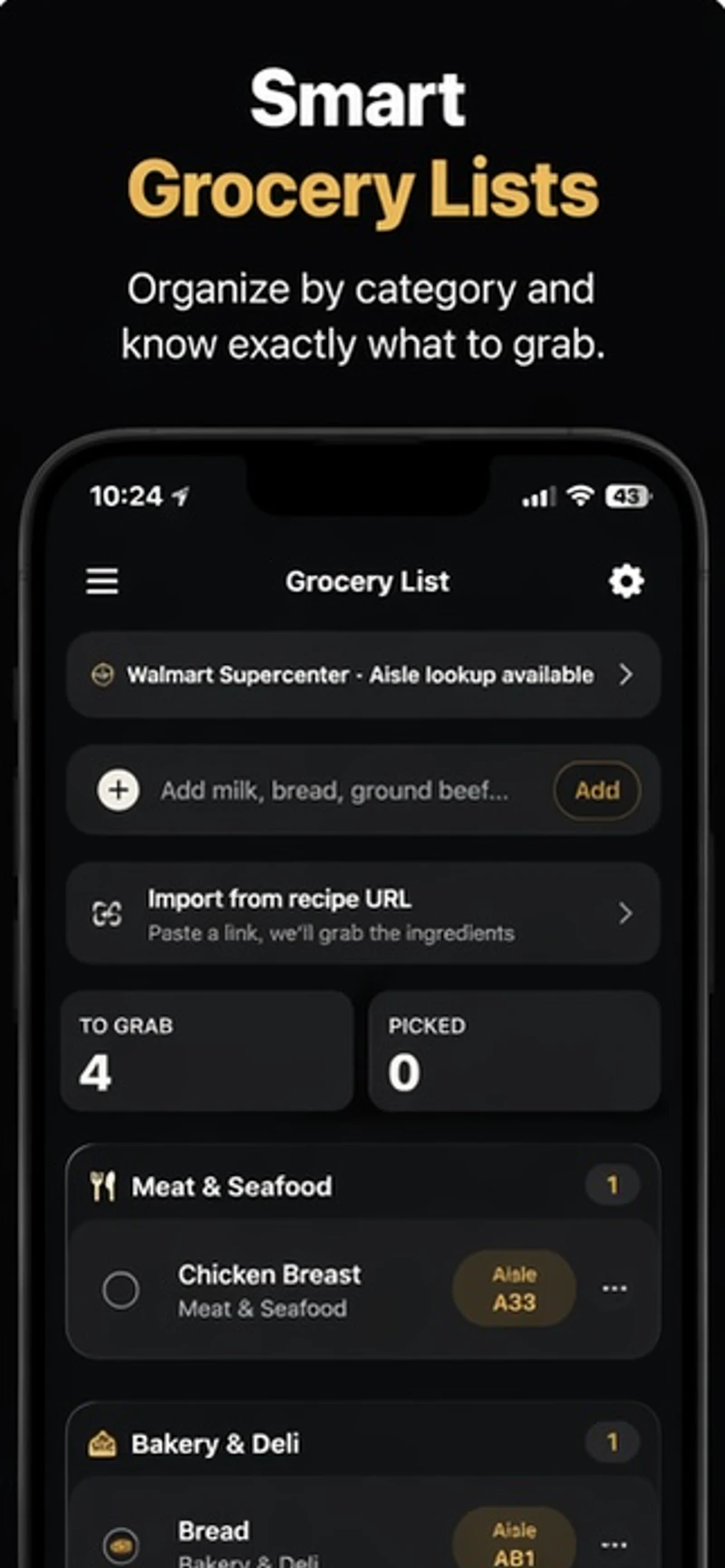 Cartly: Grocery List App screenshot 1
