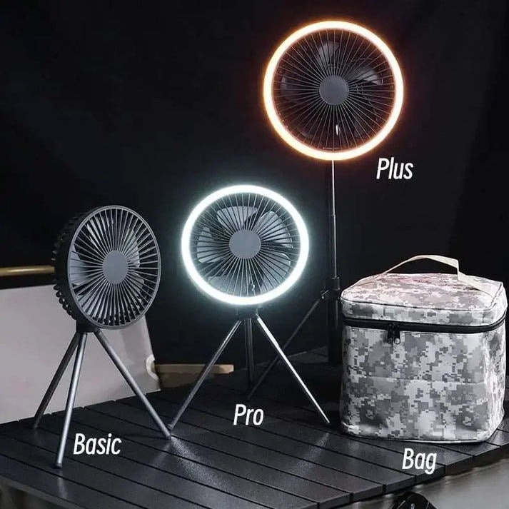Portable 10,000mAh Camping Fan - Portable 10,000mAh Camping Fan with LED & Tripod media 4