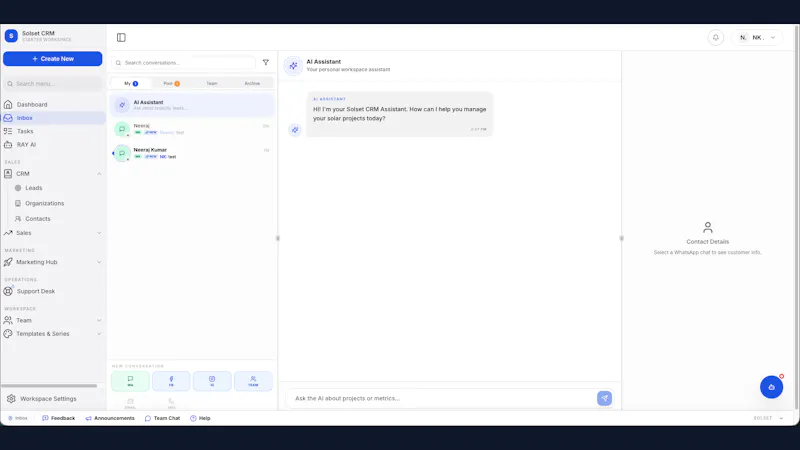 Solset CRM screenshot 2