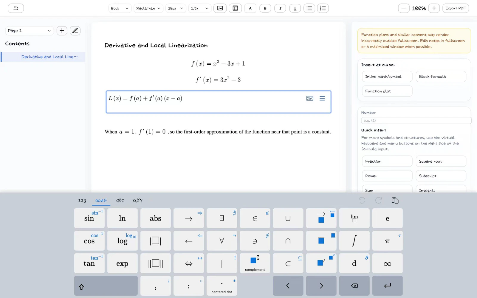 MathDraft screenshot 2