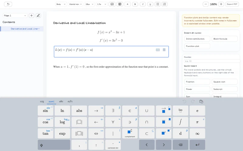 MathDraft screenshot 2
