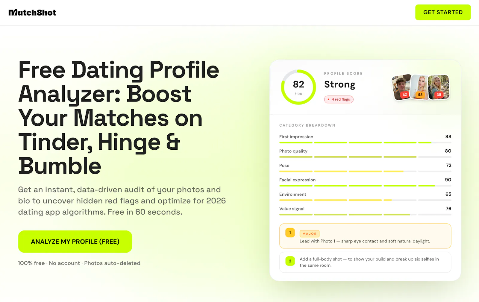 Free Dating Profile Analyzer screenshot 1