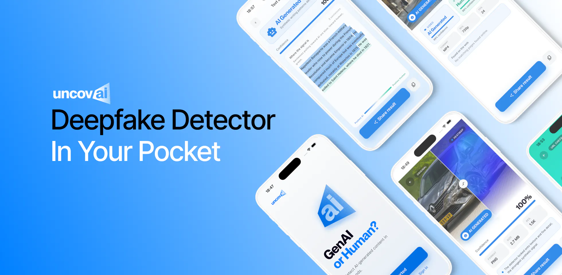 UncovAI Deepfake detector Android App gallery image