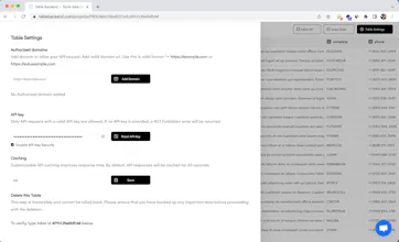 Table Backend gallery image