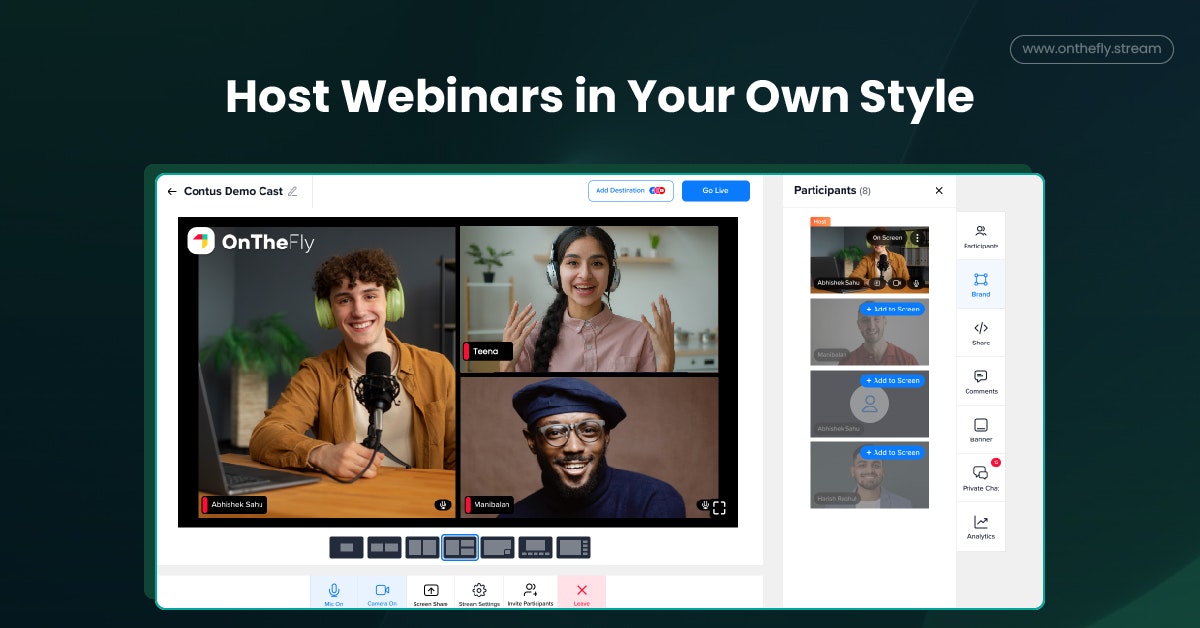 OnTheFly.Stream - Brands & Pro Felales için canlı bir akış platformu medya 2