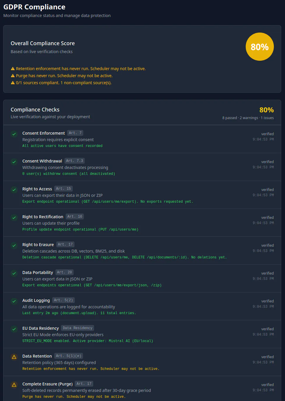 A self-hosted RAG chatbot boilerplate  gallery image