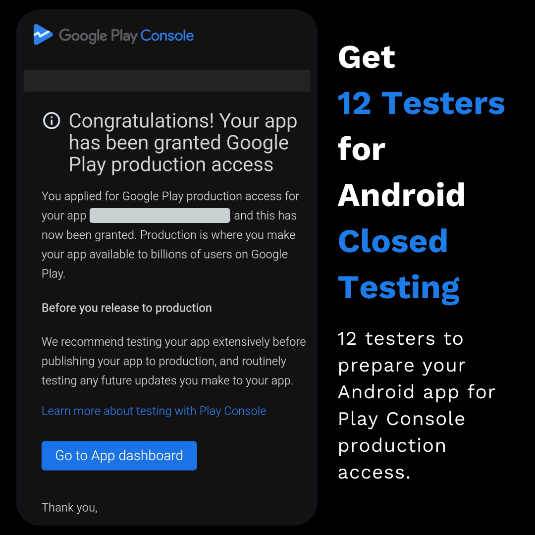 12 Testers: Closed Test Help gallery image