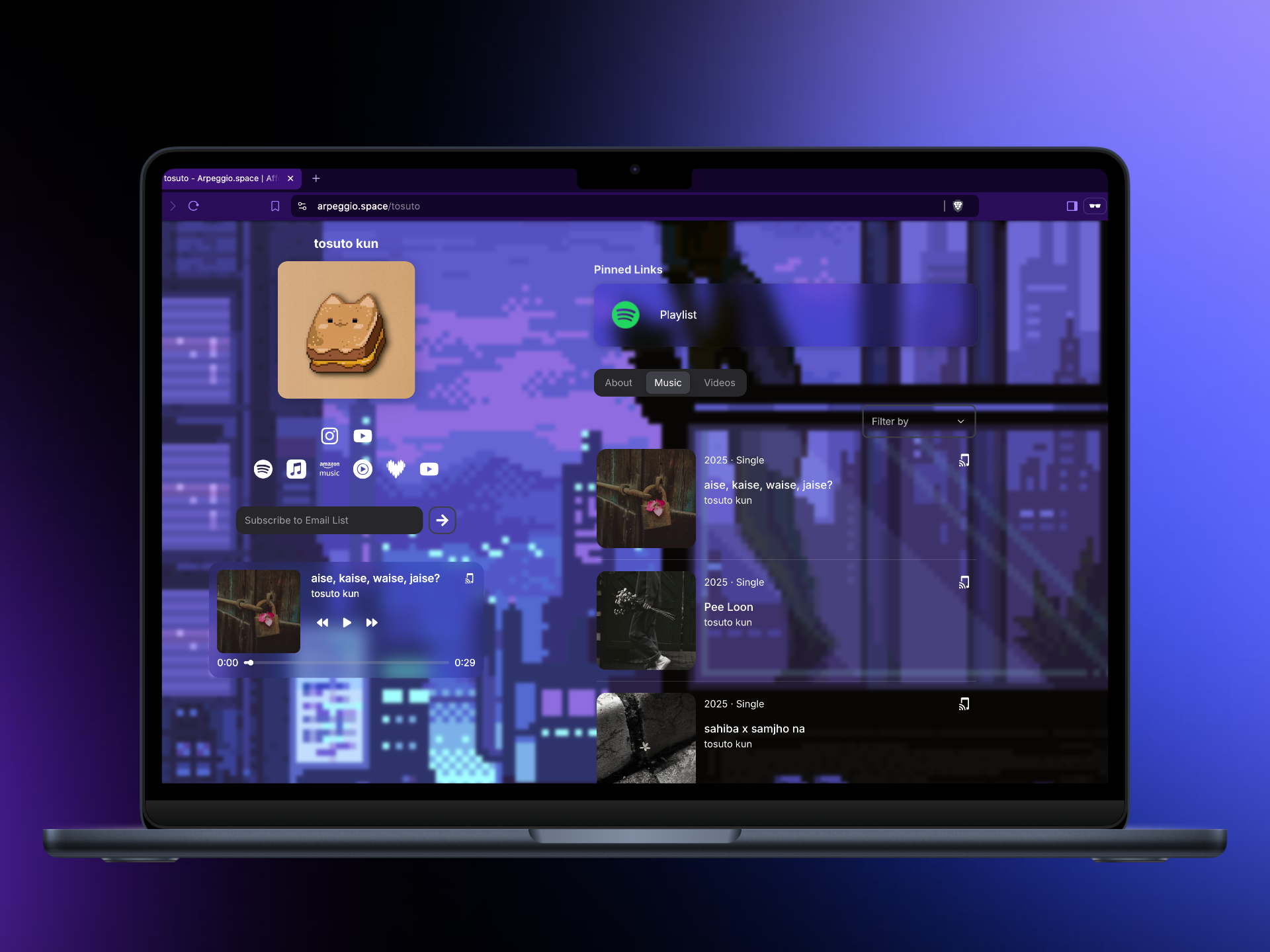 Média Arpeggio.space - Plateforme de marketing musicale, automatise votre présence en ligne 5