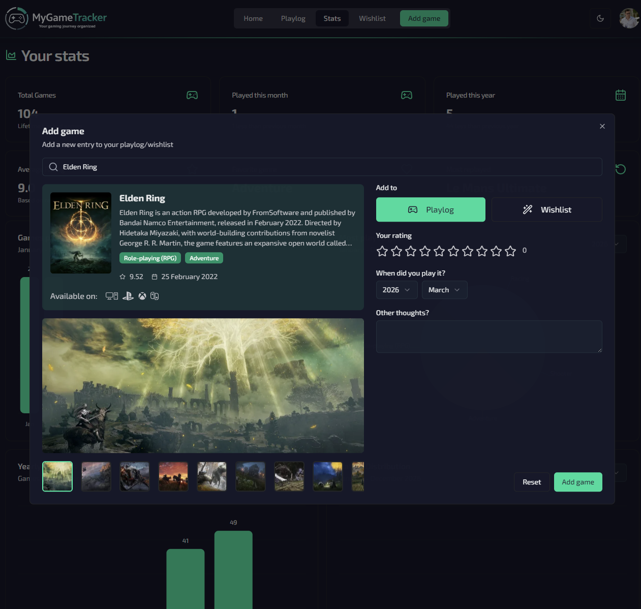 mygametracker.com - Screenshot 3 showing product features and functionality