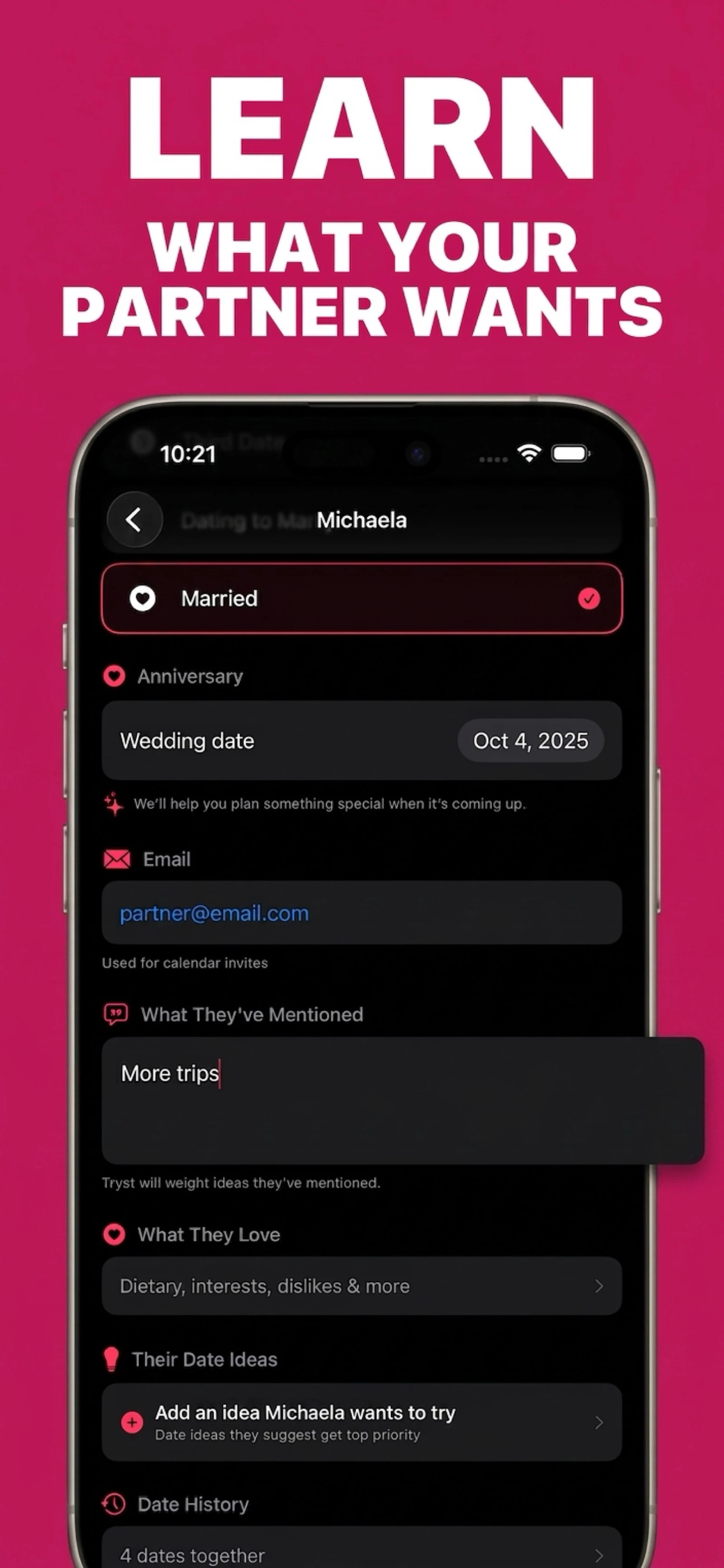 Tryst: Date Planner screenshot 2