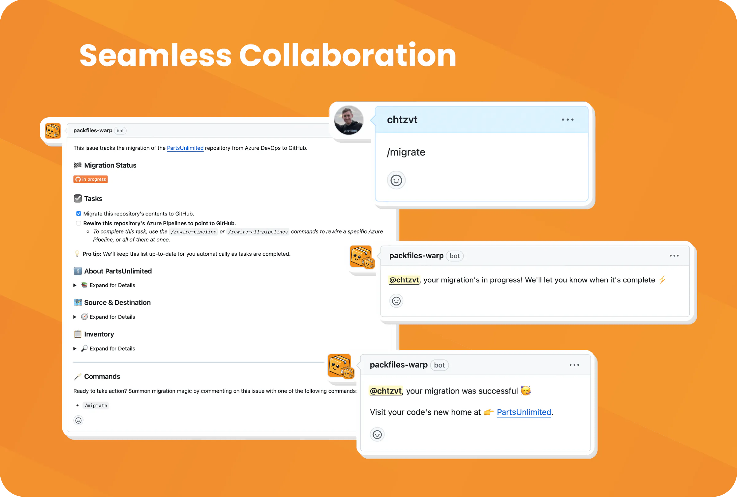 Packfiles Warp: GitHub Migrations, Lightning Fast | Product Hunt