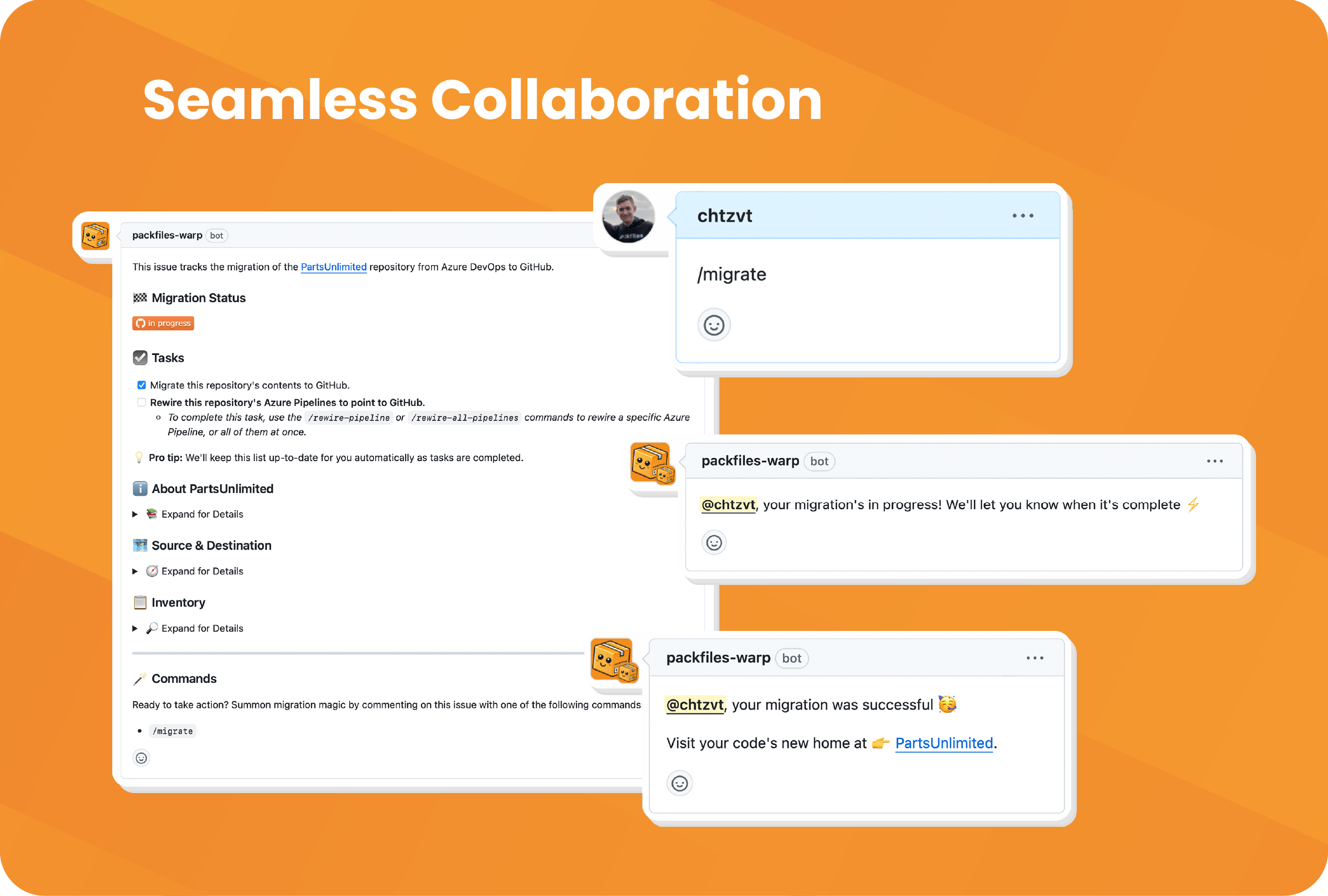 Packfiles Warp - การย้ายถิ่นของ GitHub สำหรับการวางแผนแบบโต้ตอบ media 2