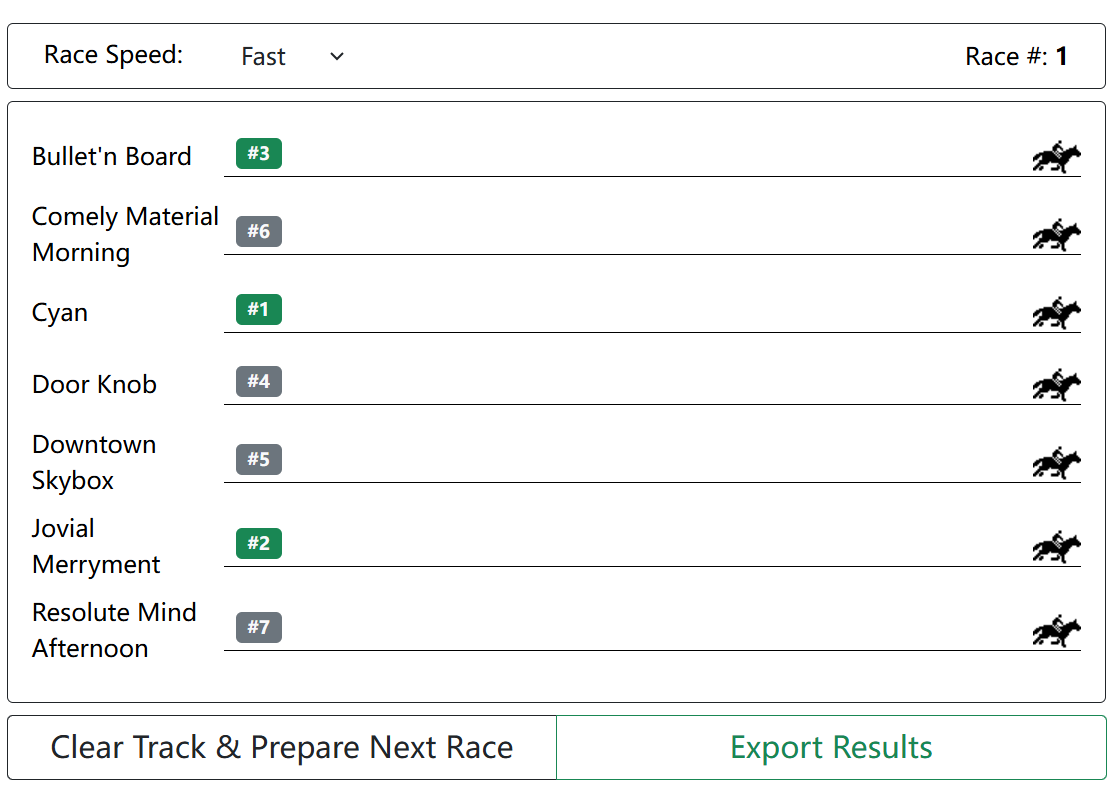 Horse Race Tests | Random Name Picker gallery image