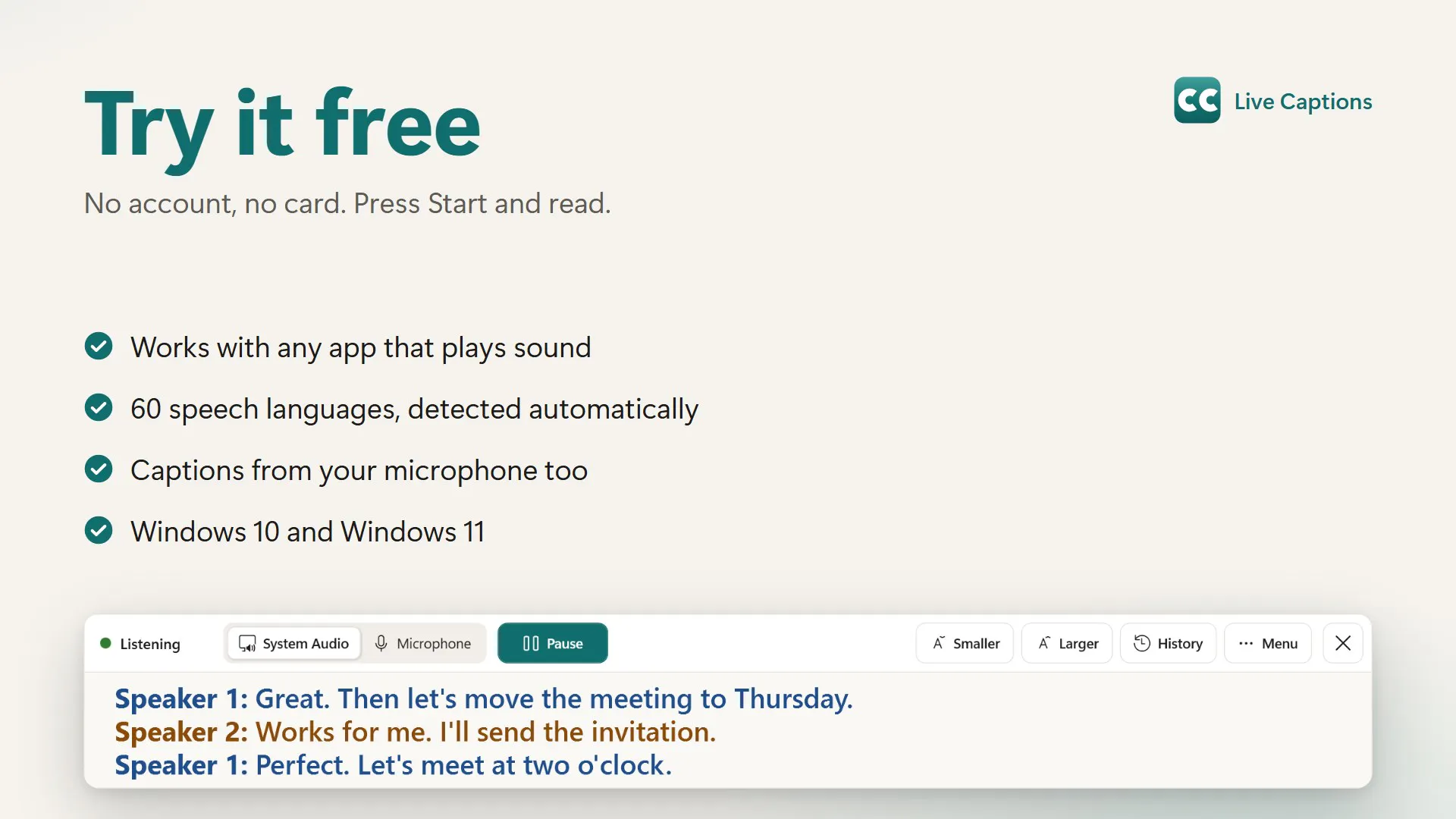 Live Captions & Transcribe gallery image