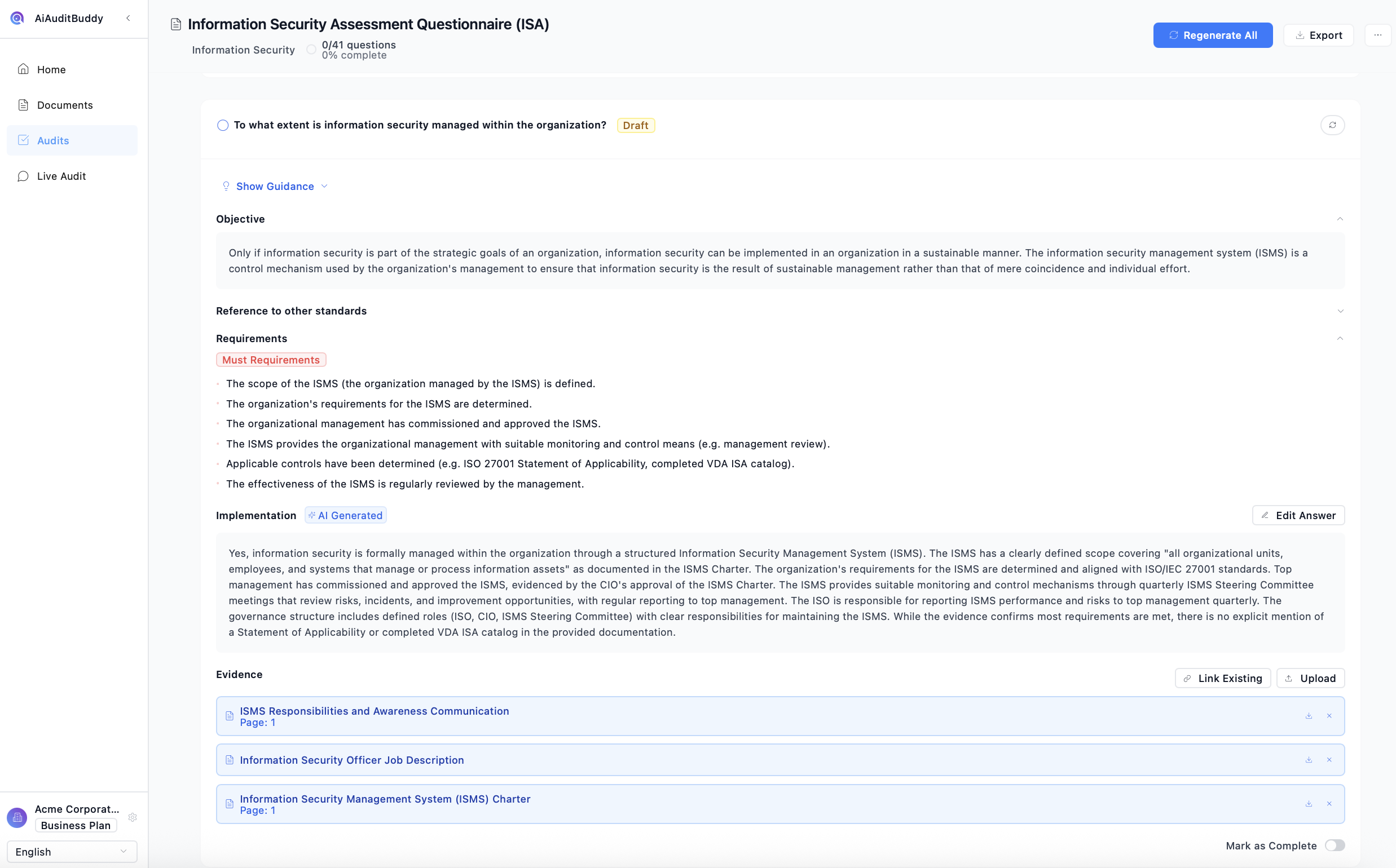 AiAuditBuddy - Screenshot 2 showing product features and functionality