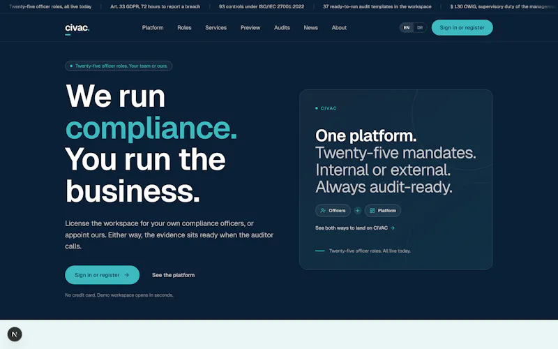 CIVAC screenshot 1