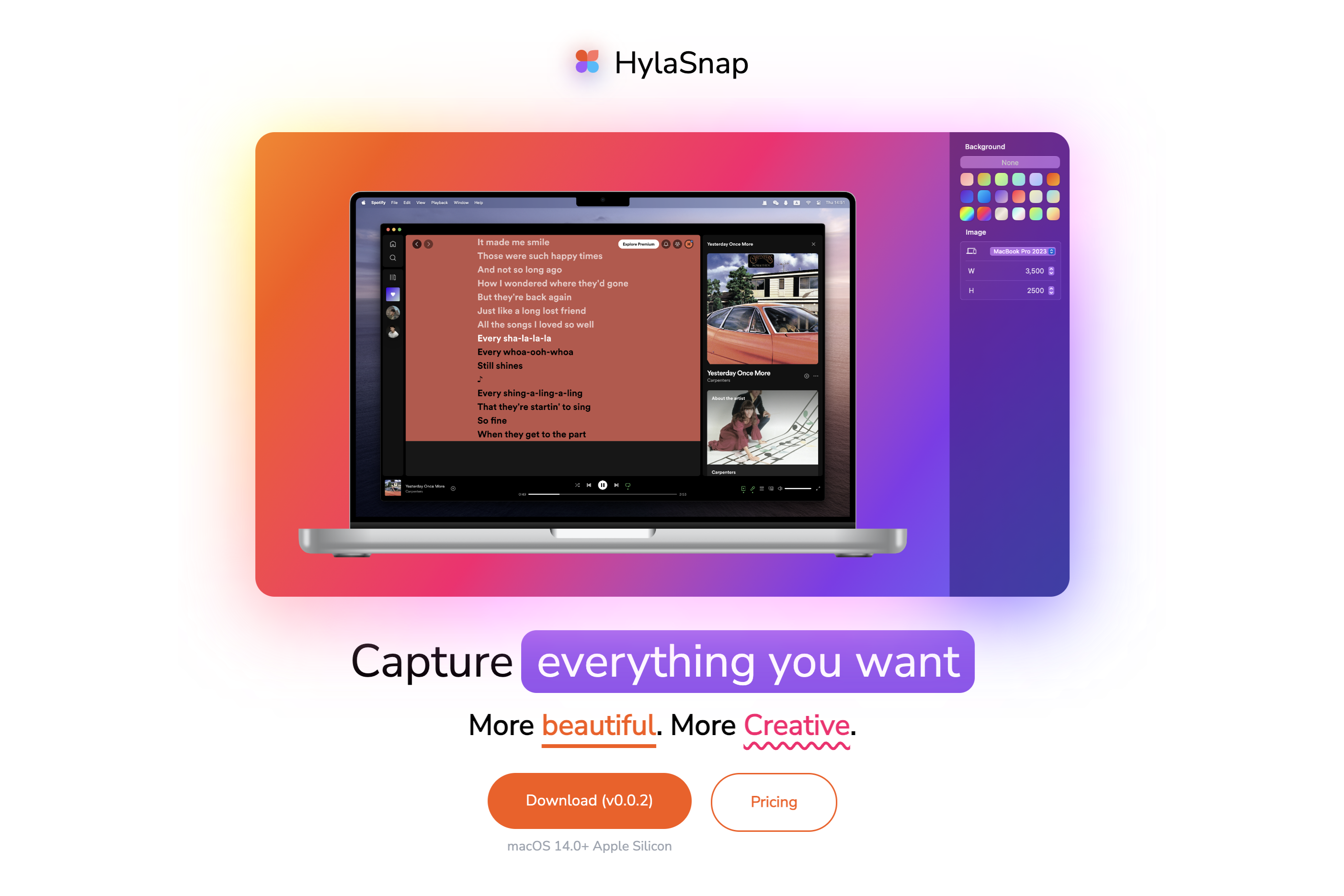 hylasnap - Create beautiful screenshots