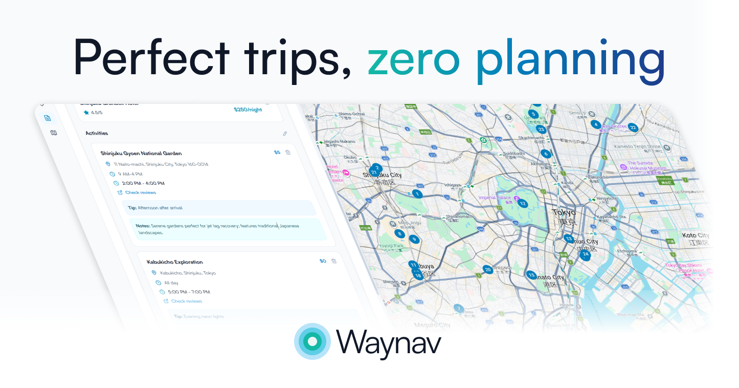 Waynav - Main product screenshot demonstrating key features and user interface