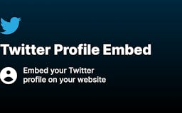 Twitter Profile Embed media 1