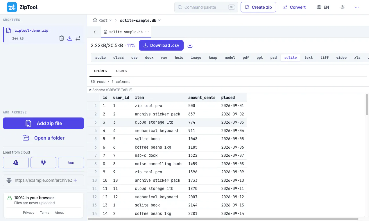 ZipTool gallery image