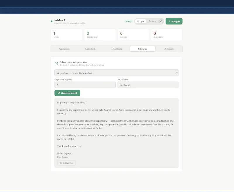JobTrack screenshot 5