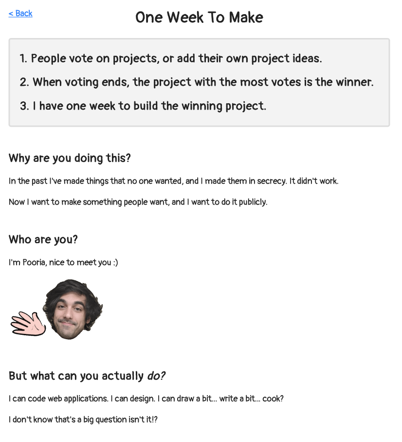 One Week To Make gallery image