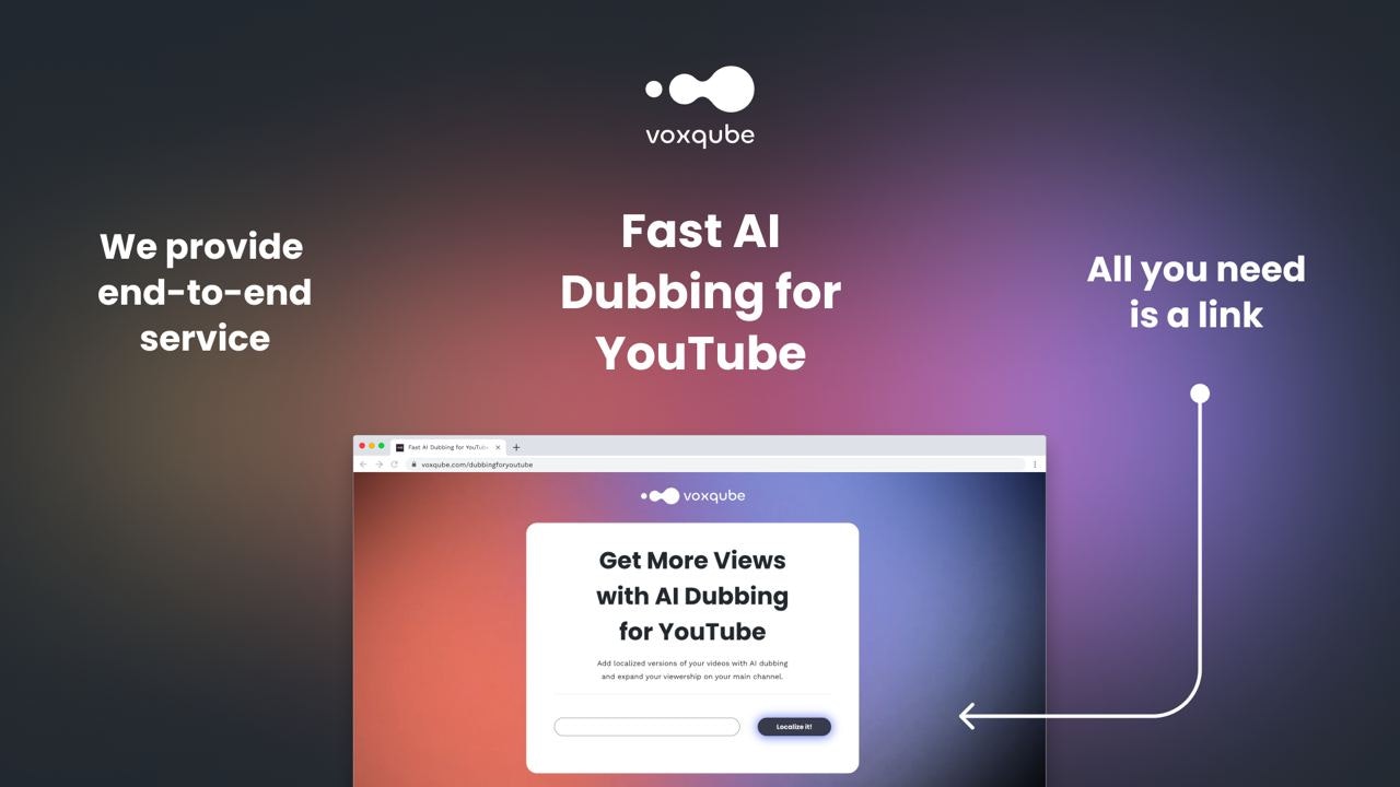 YouTube 제작자를위한 Voxqube - 인간의 손길로 AI 생성 음성 오버 미디어 1