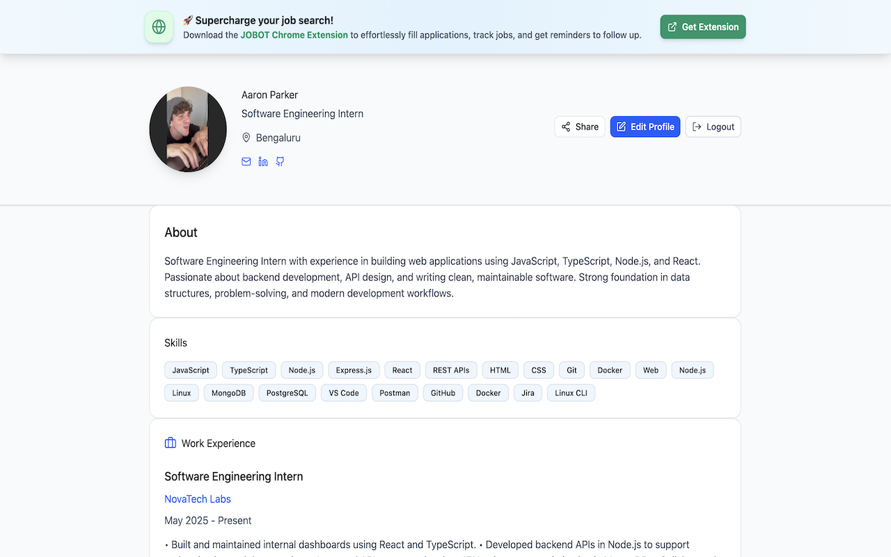 JoBot - Job Autofill & Tracker gallery image