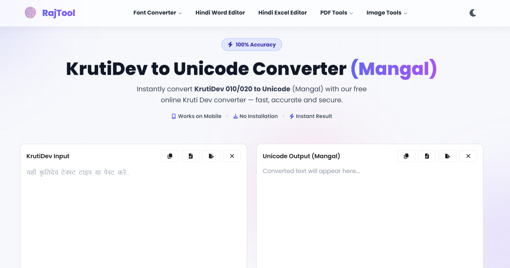 KrutiDev to Unicode Converter By RajTool gallery image