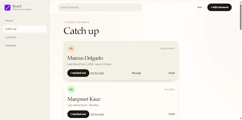 Reach screenshot 2