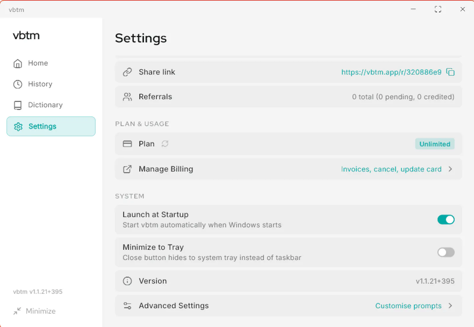 Verbatim screenshot 3