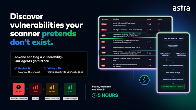 Astra Autonomous Pentest screenshot 3