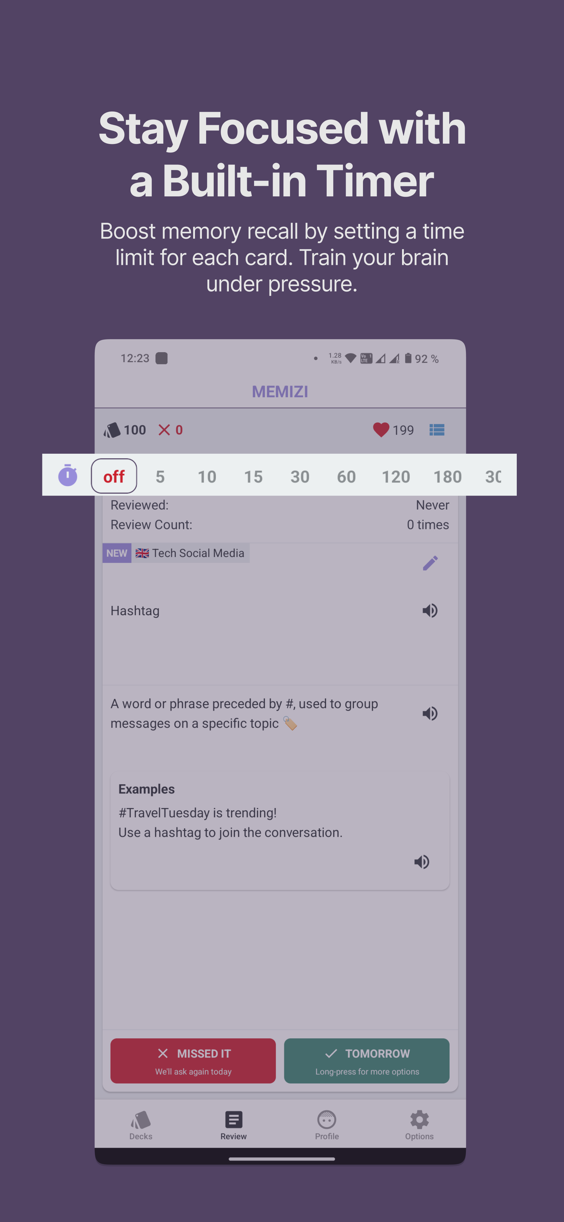 Memizi - Smart flashcards with voice, images, and spaced repetition media 2