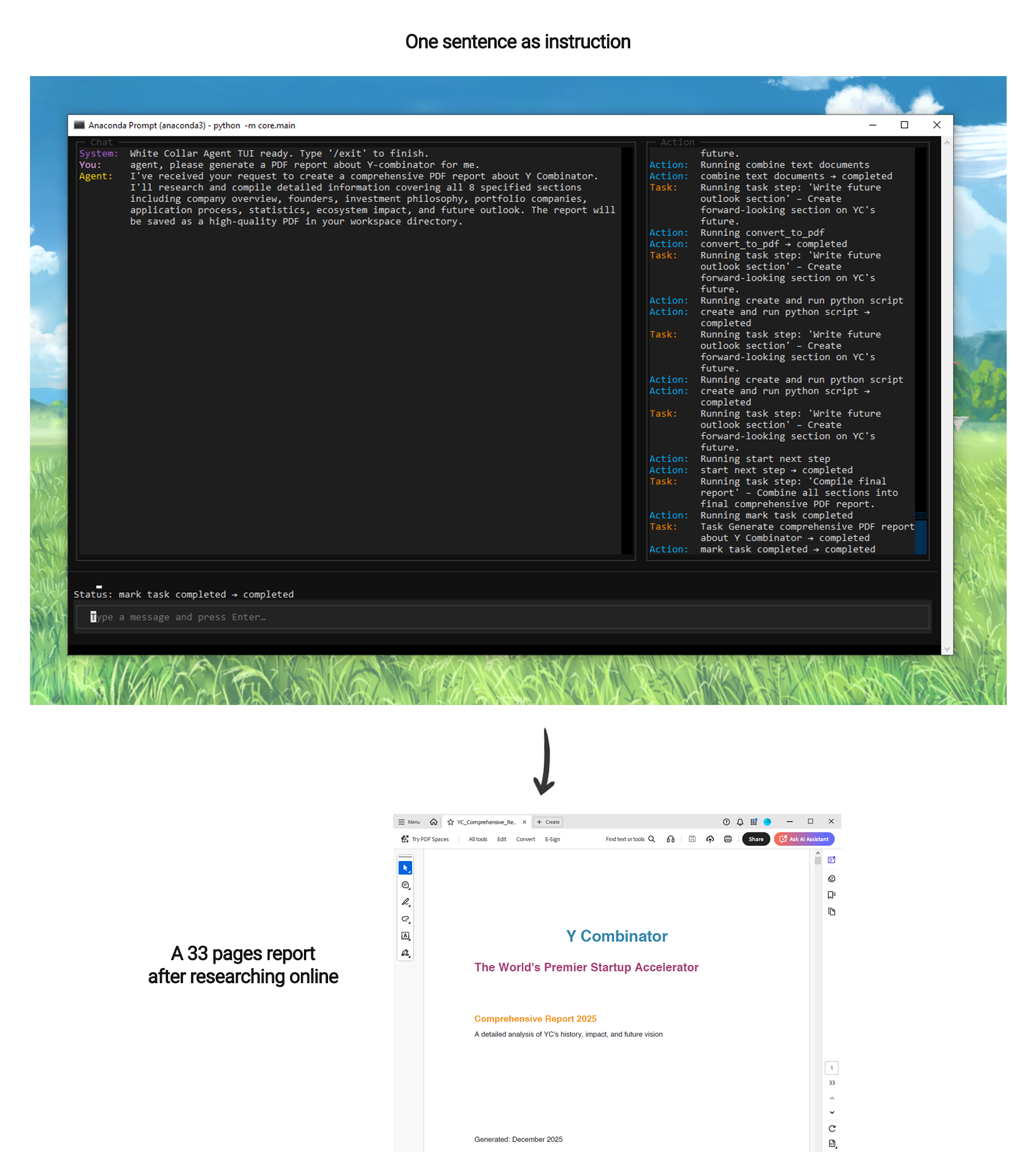White Collar Agent - Screenshot 2 showing product features and functionality