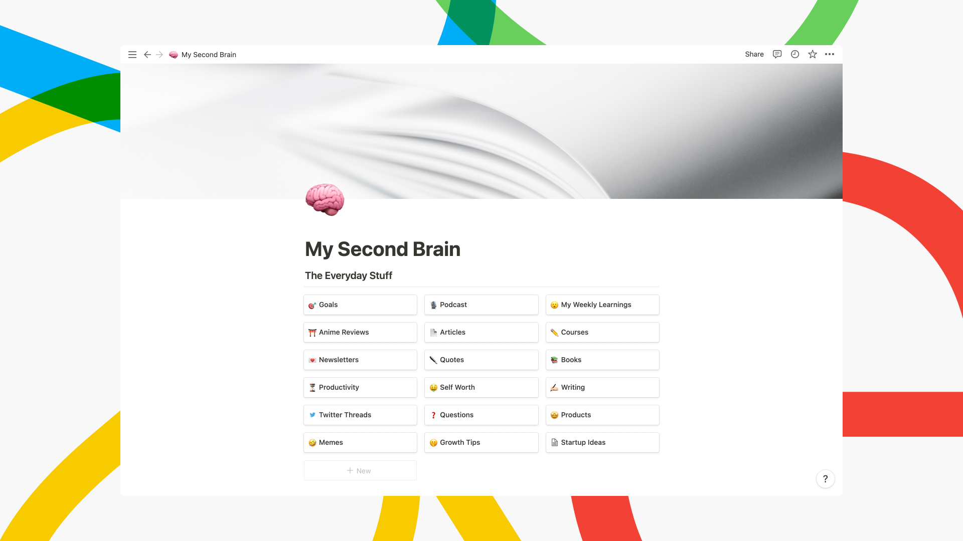 Second Brain Notion Template gallery image