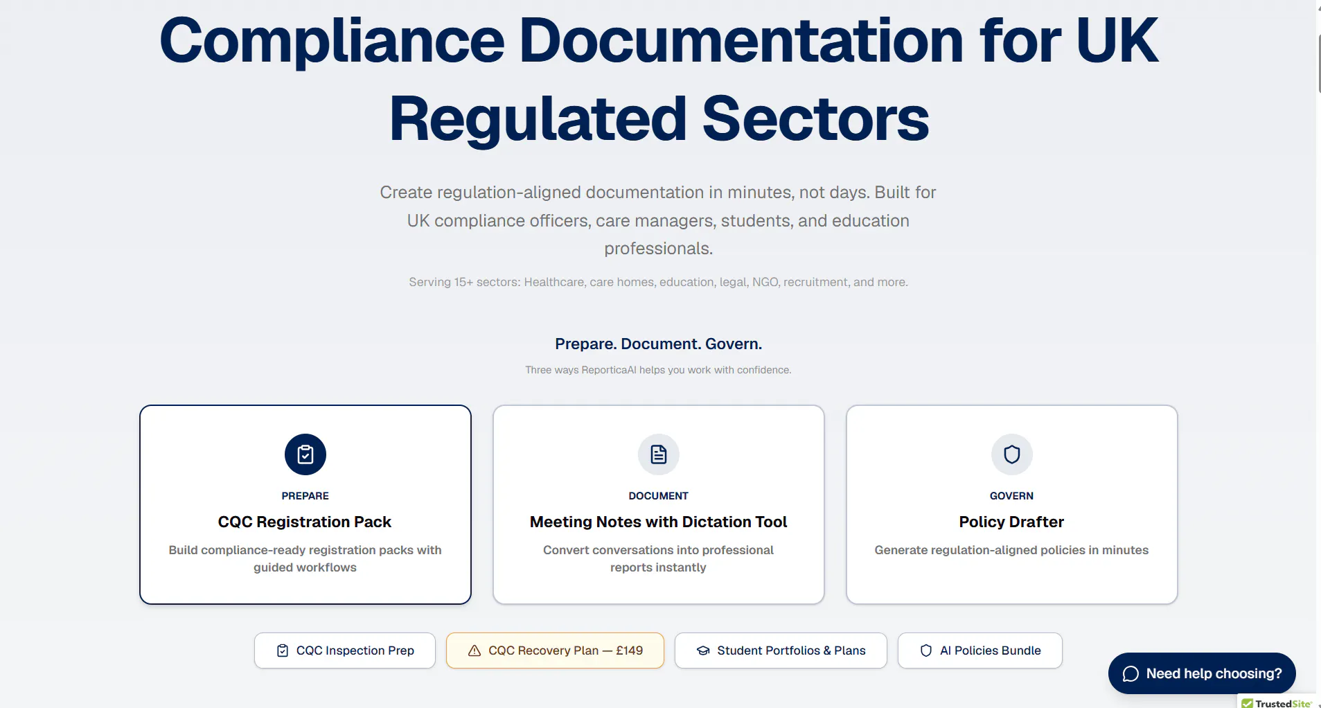 Regulation-Ready Compliance Documents