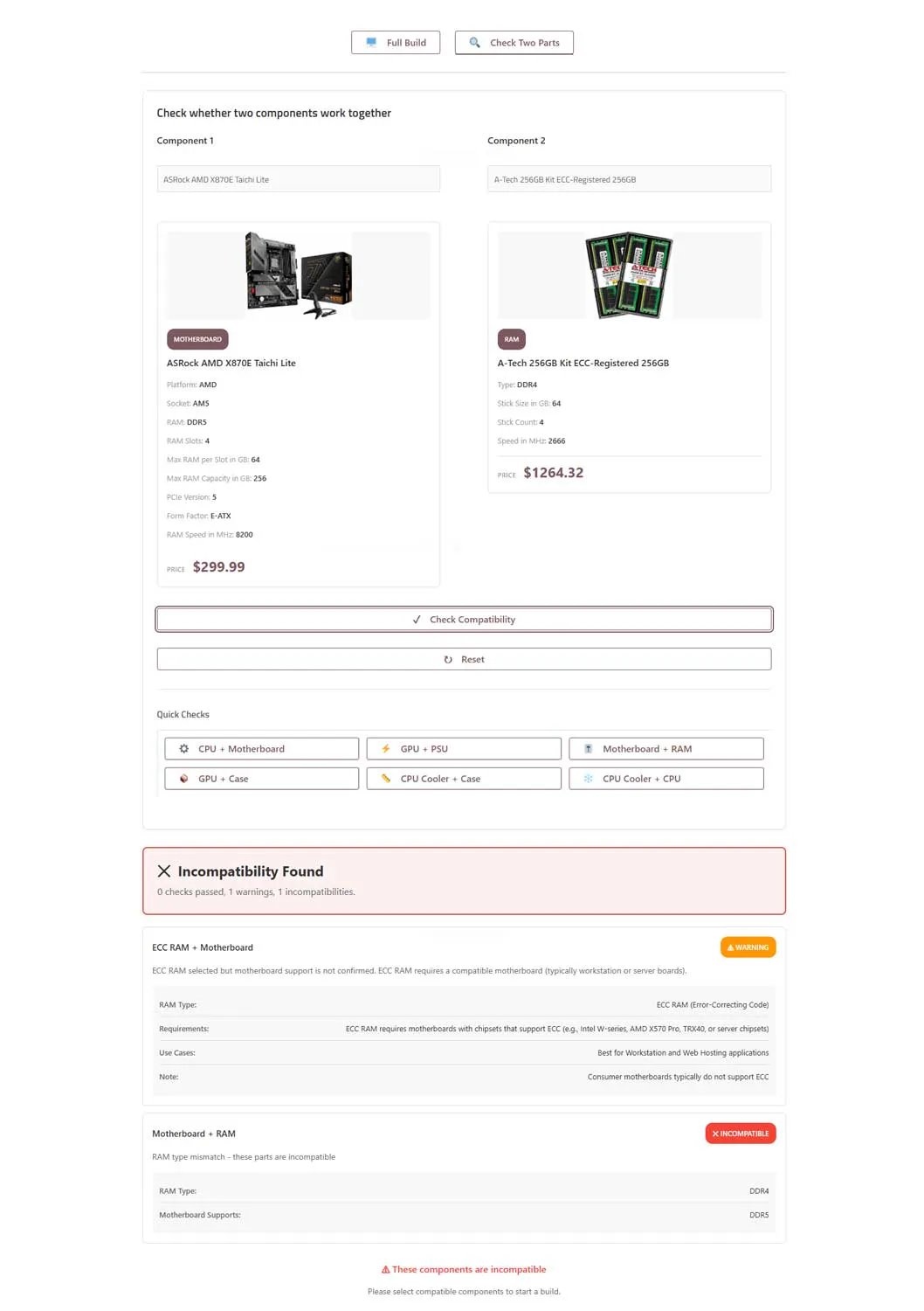 PC Part Compatibility Tool gallery image