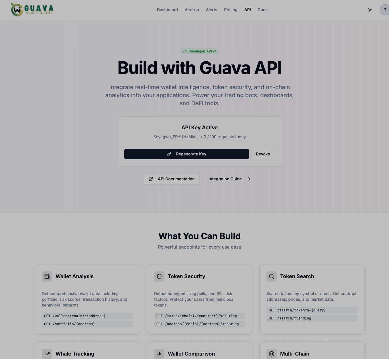 Guava Wallet Intelligence - Screenshot 4 showing product features and functionality