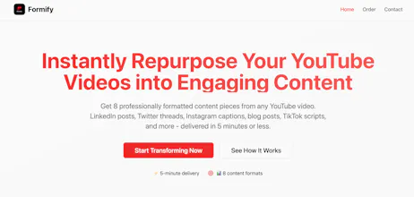 Formify: Repurpose YouTube Videos gallery image