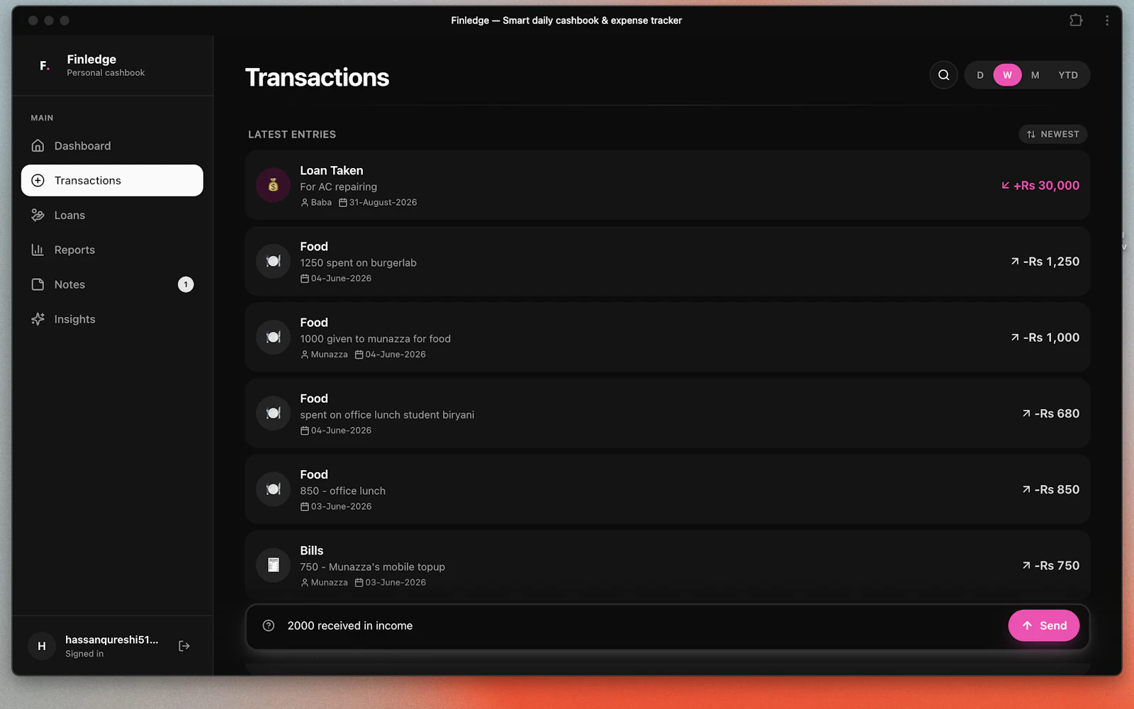 Finledge screenshot 2