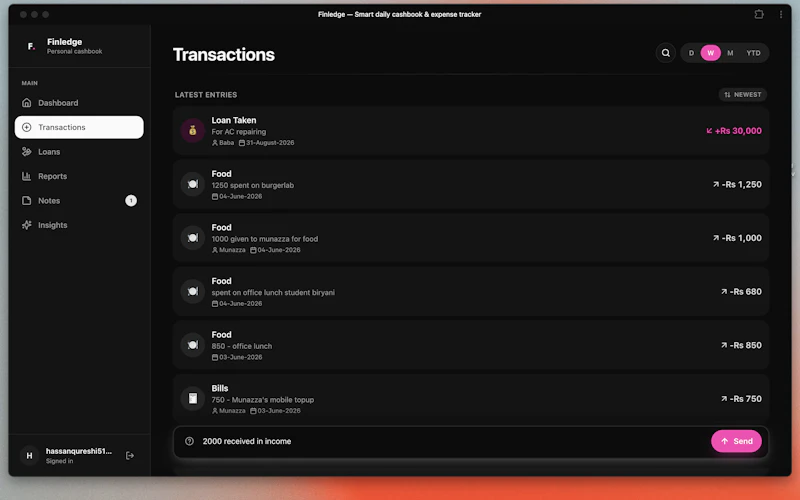 Finledge screenshot 2