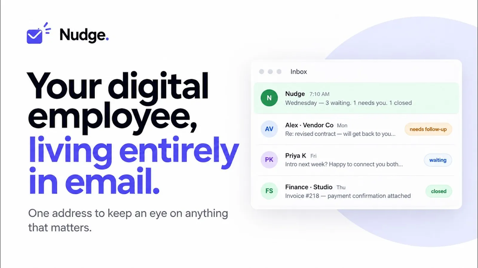 Nudge Assistant screenshot 1 (video preview)