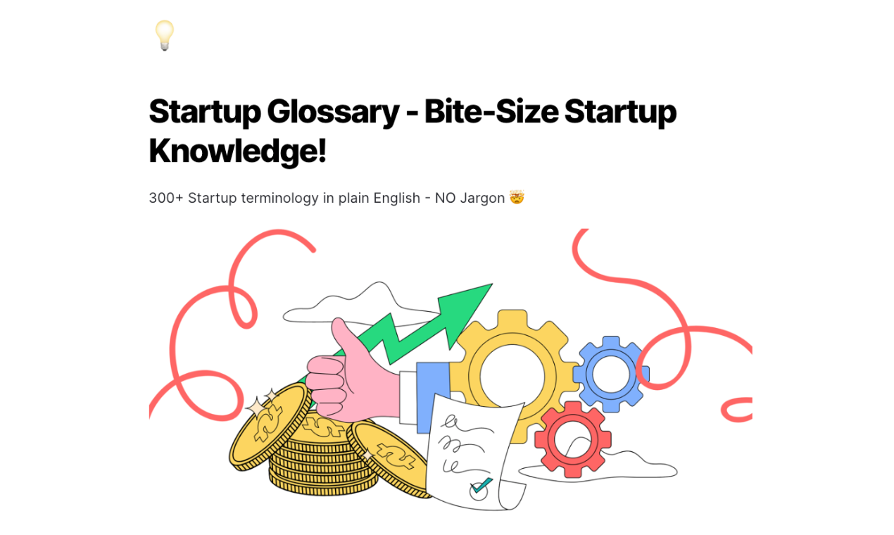 startuptile Startup Glossary-300+ startup terms every founder needs to know!