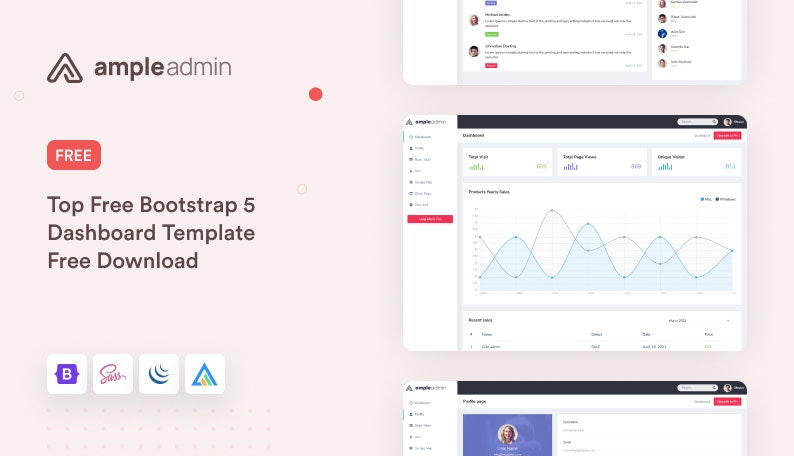 Ample Admin Lite Dashboard Template gallery image